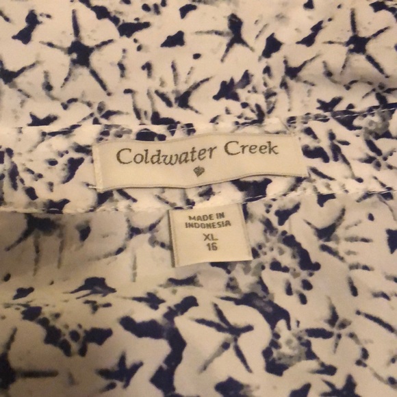 Coldwater Creek Button up short sleeve blouse. - Picture 2 of 2